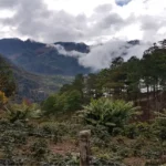 Landscape view of mountains at Los Cedros Honduras