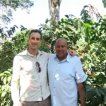 Coffee producer and friend Don Fabio with Habib at Finca San Francisco in Honduras