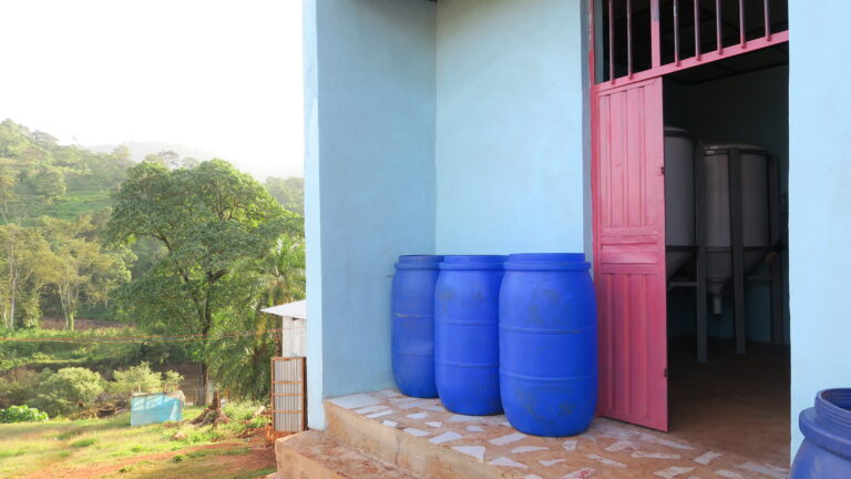 Carbonic Maceration fermentation tanks at Guji Masina washing station in Ethiopia to process CM coffee