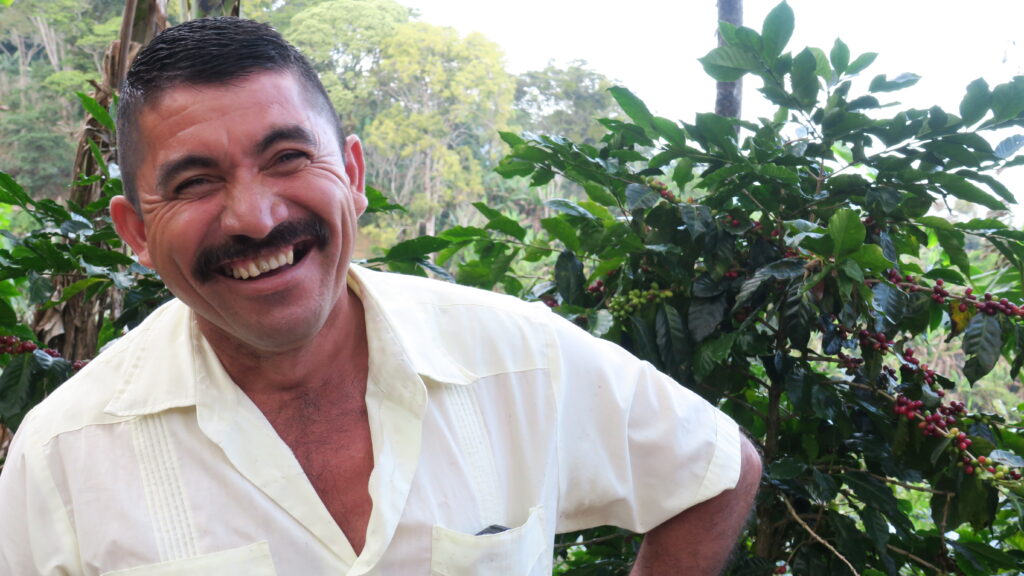 Coffee producer Pedro Erazo in Honduras