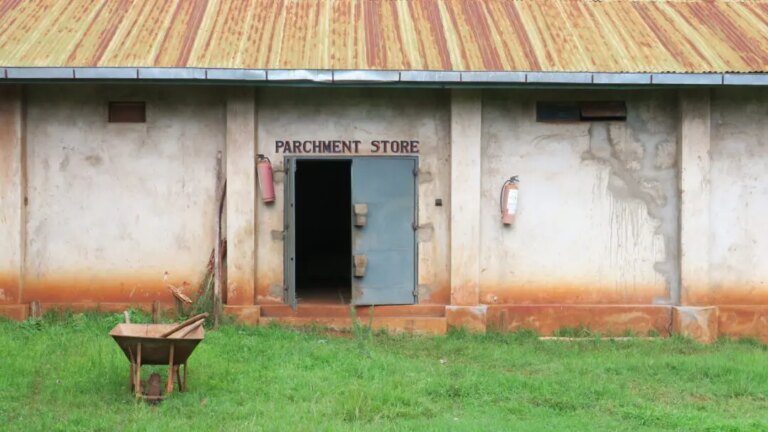 Parchment store at Rukira wet mill to store processed coffee ready for export