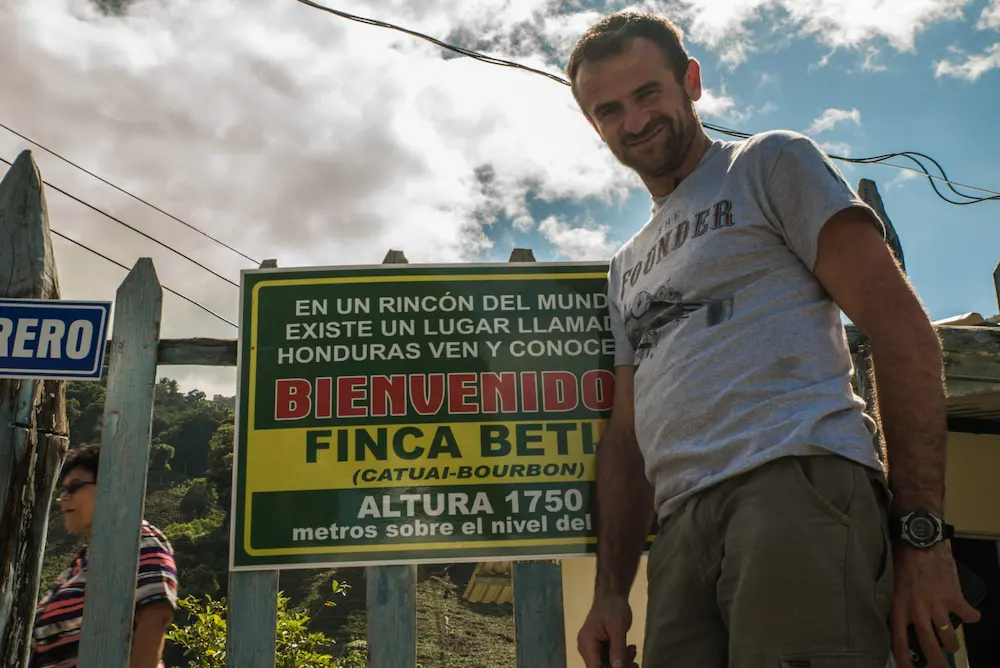 WBC 2015 Sasa Sestic outside his coffee farm Finca Beti in Honduras
