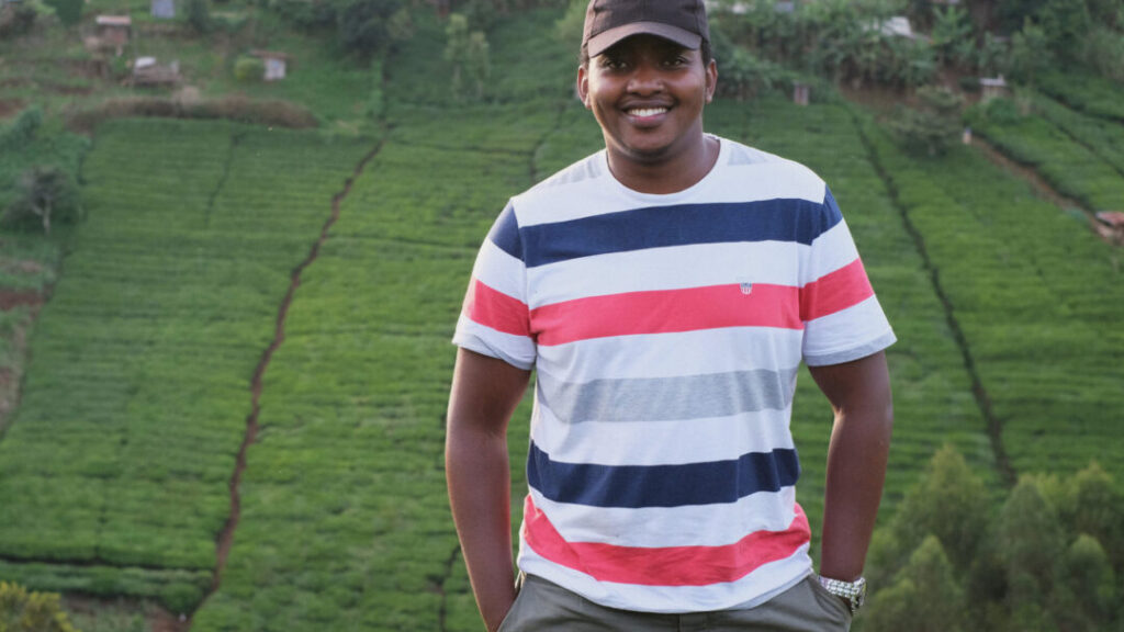 Young Coffee Producer David Ngibuini at his farm Maguta Estate in Kenya