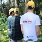Team Orijem Timor in the coffee tree field in Timor-Leste