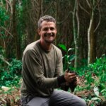 Coffee producer Pepe Jijon at Finca Soledad Ecuador planting coffee seedlings