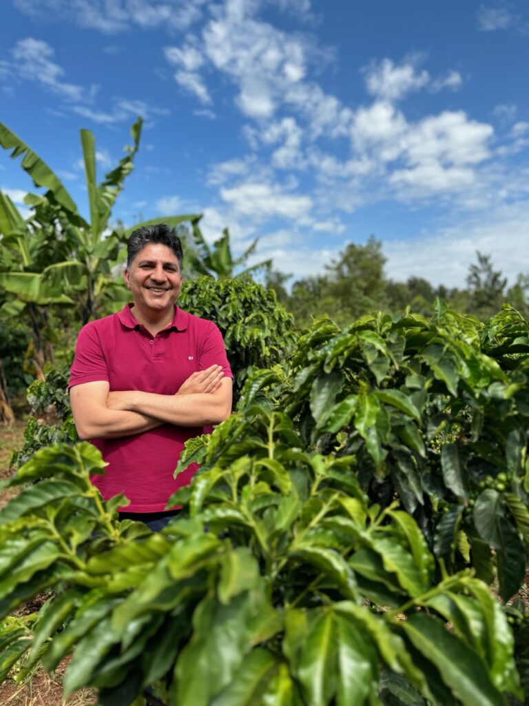 Afshin from Artisan Green Bean in Romania at coffee farm in Kenya